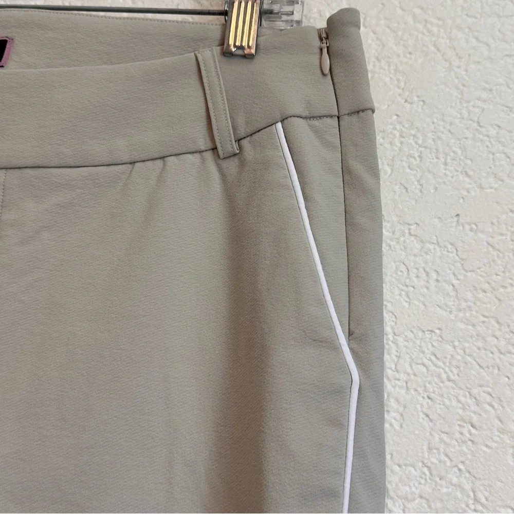 Classic Women's Beige Ankle Pants - Picture 10 of 14